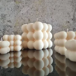 Bubble Cube Kerze – Handgemachte Stilvolle Sojawachs-Kerze in modernem Design, dekorativ und nachhaltig