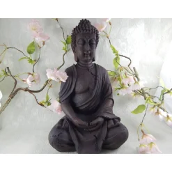 Buddha Statue  Buddha braun spirituelle Home Decor, Meditation Raum Dekor  Housewarminggeschenk Garten Dekoration 29 cm