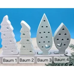 Bäume Steckerchen Pastell – Handgemachte Deko für Weihnachten & ganzjährig