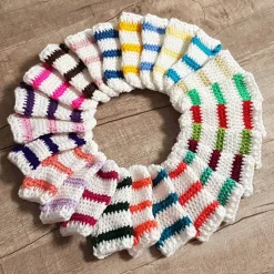 bunt gestreifte Adventskalender Söckchen * gehäkelt * 24 Socken * Weihnachtskalender