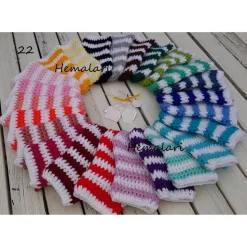 bunt gestreifte Adventskalender Söckchen * gehäkelt * 24 Socken * Weihnachtskalender