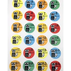 bunte 24 Monatsaufkleber Tier Baby Meilenstein Aufkleber