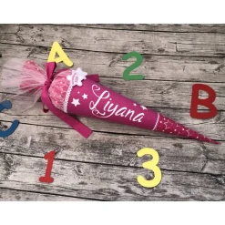 Bunte Schultüte nach Wunsch Mit Name und kleinen Details