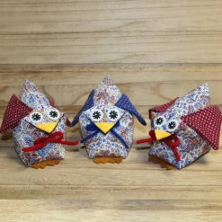 Bunte Stoffvögel 3er Set – Frühlingsdeko & Osterdeko für Tisch & Regal