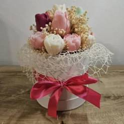 Bunter Tulpenstrauß mit Kerzenblumen | Frühlingsstrauß frisch & farbenfroh | Blumengeschenk, Fr&uum