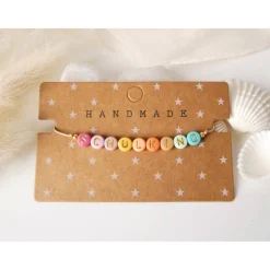 Buntes Armband Schulkind, Geschenk zur Einschulung, erster Schultag