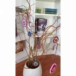 Buntes gehäkeltes Wende-Osterei