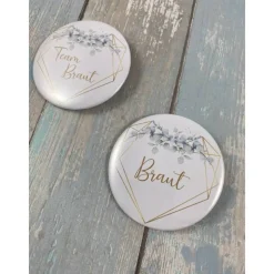 Button Junggesellinnen Abschied "goldig"