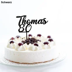 Cake Topper - Personalisierte Geburtstagsdeko mit Namen, Zahl und Geschenkidee für individuelle Geurtstagstorten