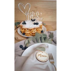 Cake Topper Beste Mama / Caketopper Muttertag Herz / Kuchendekoration Danke Mama