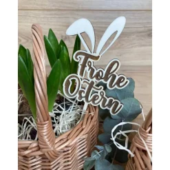 Cake Topper Frohe Ostern / Kuchendeko zu Ostern Hasenohren Caketopper
