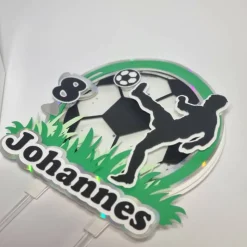 Cake Topper Fußbal, PERSONALISIERUNG, Cake Topper Geburtstag, Happy Birthday, Kuchendeko, Topper Kuchen, Torte