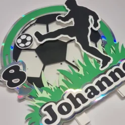 Cake Topper Fußbal, PERSONALISIERUNG, Cake Topper Geburtstag, Happy Birthday, Kuchendeko, Topper Kuchen, Torte