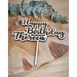 Cake Topper Happy Birthday personalisiert / Kuchendeko mit Namen zum Geburtstag