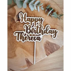 Cake Topper Happy Birthday personalisiert / Kuchendeko mit Namen zum Geburtstag