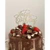 Cake Topper Happy Birthday / Kuchendeko Geburtstag Herzen