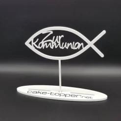 Cake Topper Kommunion Fisch V2