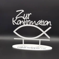 Cake Topper Konfirmation Fisch V1