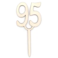 Cake Topper Tortendekoration Holz 95. Geburtstag Tortenstecker Torte Deko Kuchenstecker Tortendekoration DIY