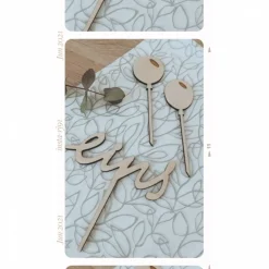 Cake Topper „Zahl“ ausgeschrieben / Geburtstagskuchen / Tortenfigur / Tortendekoration aus Holz / Kuchendeko