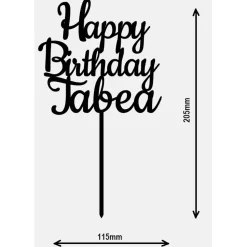 Cake Topper zum Geburtstag - Personalisierter Kuchenstecker mit einem Namen - Geschenkidee für individuelle Torten