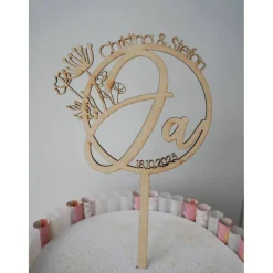 Cake Topper zur Hochzeit | JA | Floral | Personalisierung möglich
