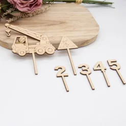 Caketopper Baustelle –  Kuchenaufsatz für Geburtstage & Babypartys