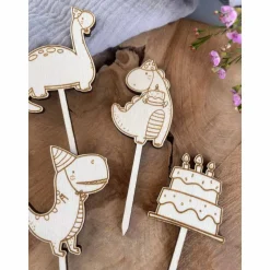 Caketopper Dinosaurier Kindergeburtstag / Kuchenstecker Cake Topper Dino Cupcake