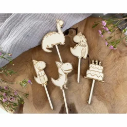 Caketopper Dinosaurier Kindergeburtstag / Kuchenstecker Cake Topper Dino Cupcake