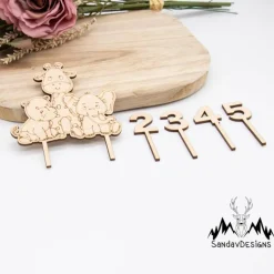 Caketopper Dschungeltiere –  Kuchenaufsatz für Geburtstage & Babypartys