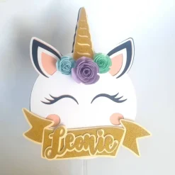 CakeTopper Einhorn, PERSONALISIERUNG Caketopper Geburtstag, Kuchendeko, Geburtstag, Tischdeko, Topper Kuchen, Torte