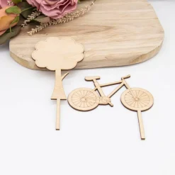 Caketopper Fahrrad mit Baum –  Kuchenaufsatz für Geburtstage & Partys