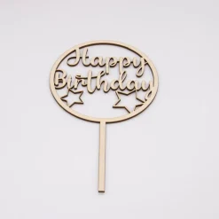 Caketopper Happy Birthday –  Kuchenaufsatz für Geburtstage & Partys