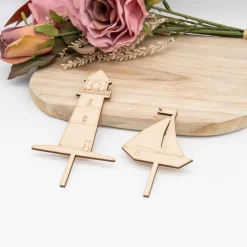Caketopper Leuchtturm und Boot –  Kuchenaufsatz für Geburtstage & Partys