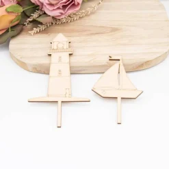 Caketopper Leuchtturm und Boot –  Kuchenaufsatz für Geburtstage & Partys