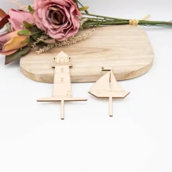Caketopper Leuchtturm und Boot –  Kuchenaufsatz für Geburtstage & Partys