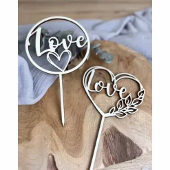 Caketopper Love / Cake Topper Liebe / Kuchenstecker Kuchendekoration