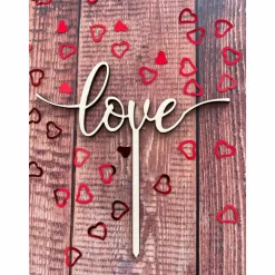 Caketopper „Love“, Valentinstag, Hochzeit, Kuchendekoration, verschiedene Größen