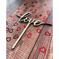 Caketopper „Love“, Valentinstag, Hochzeit, Kuchendekoration, verschiedene Größen