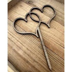 Caketopper mit 2 Herzen,verschiedene Größen und Farben, Hochzeit, Verlobung, Valentinstag