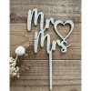 Caketopper „Mr Mrs“ mit Herz, Hochzeit, Verlobung, Valentinstag
