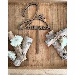 Caketopper personalisiert mit Datum, Hochzeit, Wedding, Hochzeitstorte verschiedene Farben und Größen