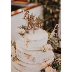 Caketopper personalisiert mit 2 Namen und Herz, Hochzeit, Wedding, Hochzeitstorte