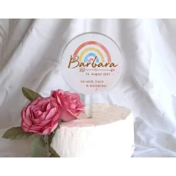 Caketopper Pflanzenstecker Acryl Holz Design Pfeil
