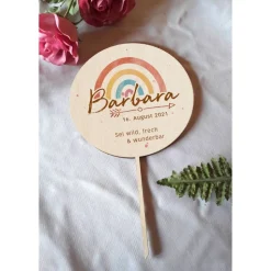 Caketopper Pflanzenstecker Acryl Holz Design Pfeil