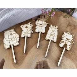 Caketopper Tierparty Kindergeburtstag / Kuchenstecker Safari / Dschungel  Party / Tiere Bär Löwe Tiger Koala / Cake Topp