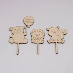 Caketopper Waldtiere –  Kuchenaufsatz für Geburtstage & Babypartys