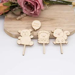 Caketopper Waldtiere –  Kuchenaufsatz für Geburtstage & Babypartys