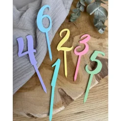 Caketopper Zahl Acryl / Geburtstagszahl Kuchendeko / Tortenstecker Zahlen