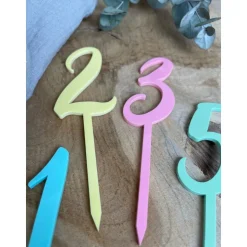 Caketopper Zahl Acryl / Geburtstagszahl Kuchendeko / Tortenstecker Zahlen